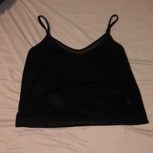 cropped black tank